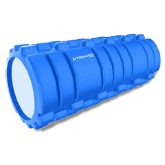 Strauss Deep Tissue Massage Foam Roller|High-Density Muscle Roller for Myofascial Release, Physical Therapy, Yoga, Pilates|Exercise Equipment for Deep Tissue Massage and Muscle Relief|45cm,(Blue)
