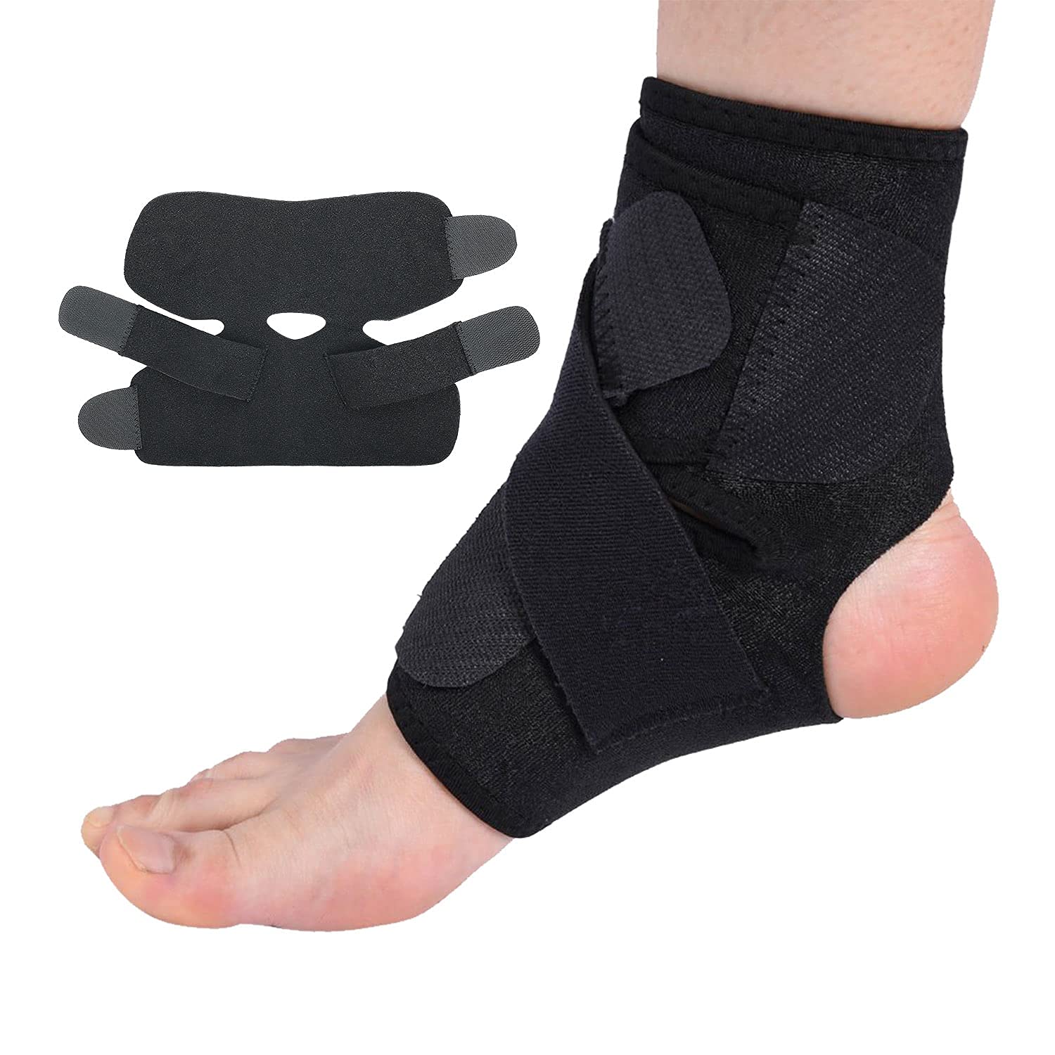 STRAUSS Ankle Support Brace, (pair), (black)