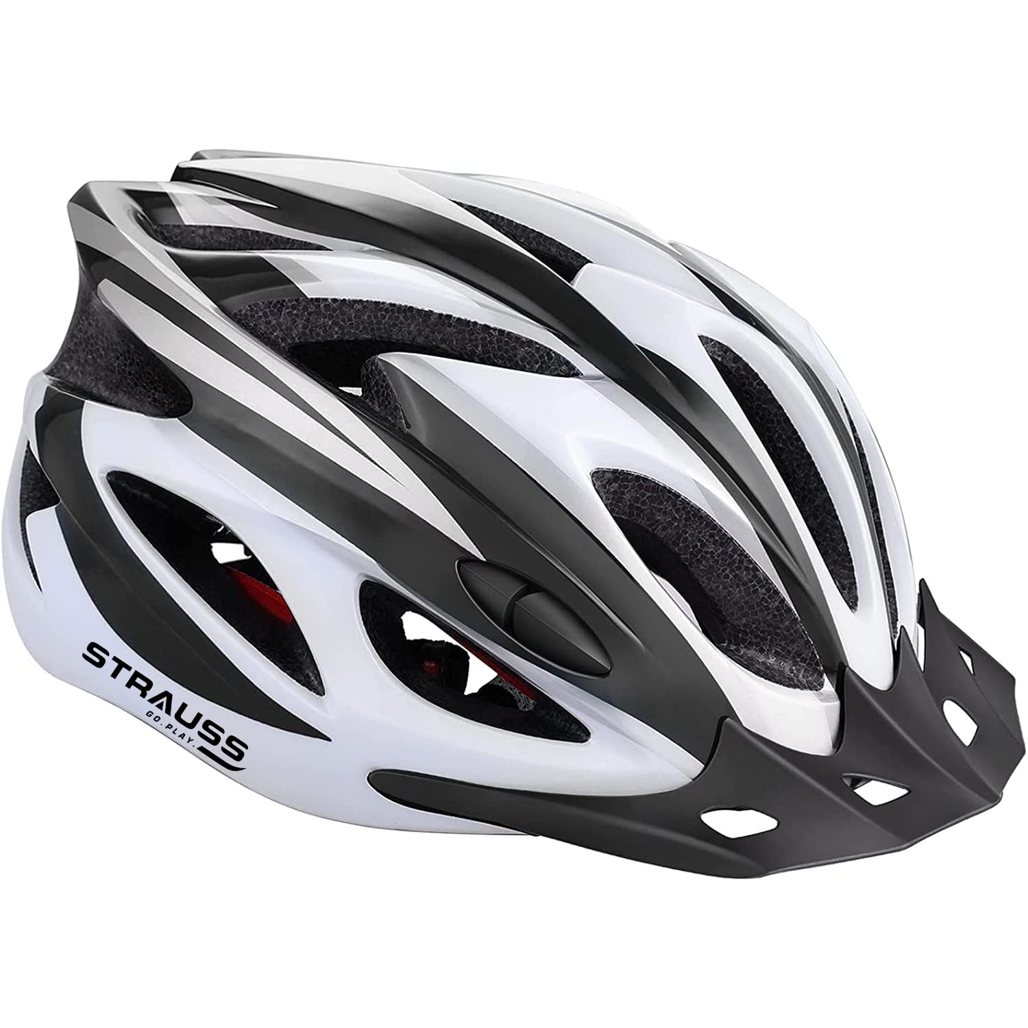 Strauss Adjustable Cycling Skating Helmet with Detachable Visor Li