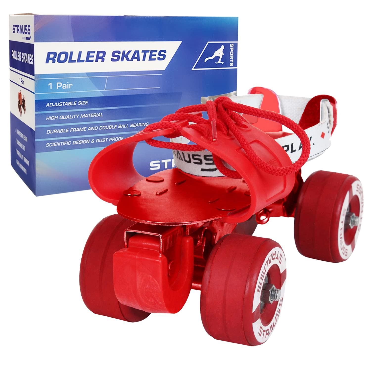 STRAUSS Senior Tenacity Roller Skates with Brakes Roller Blades for