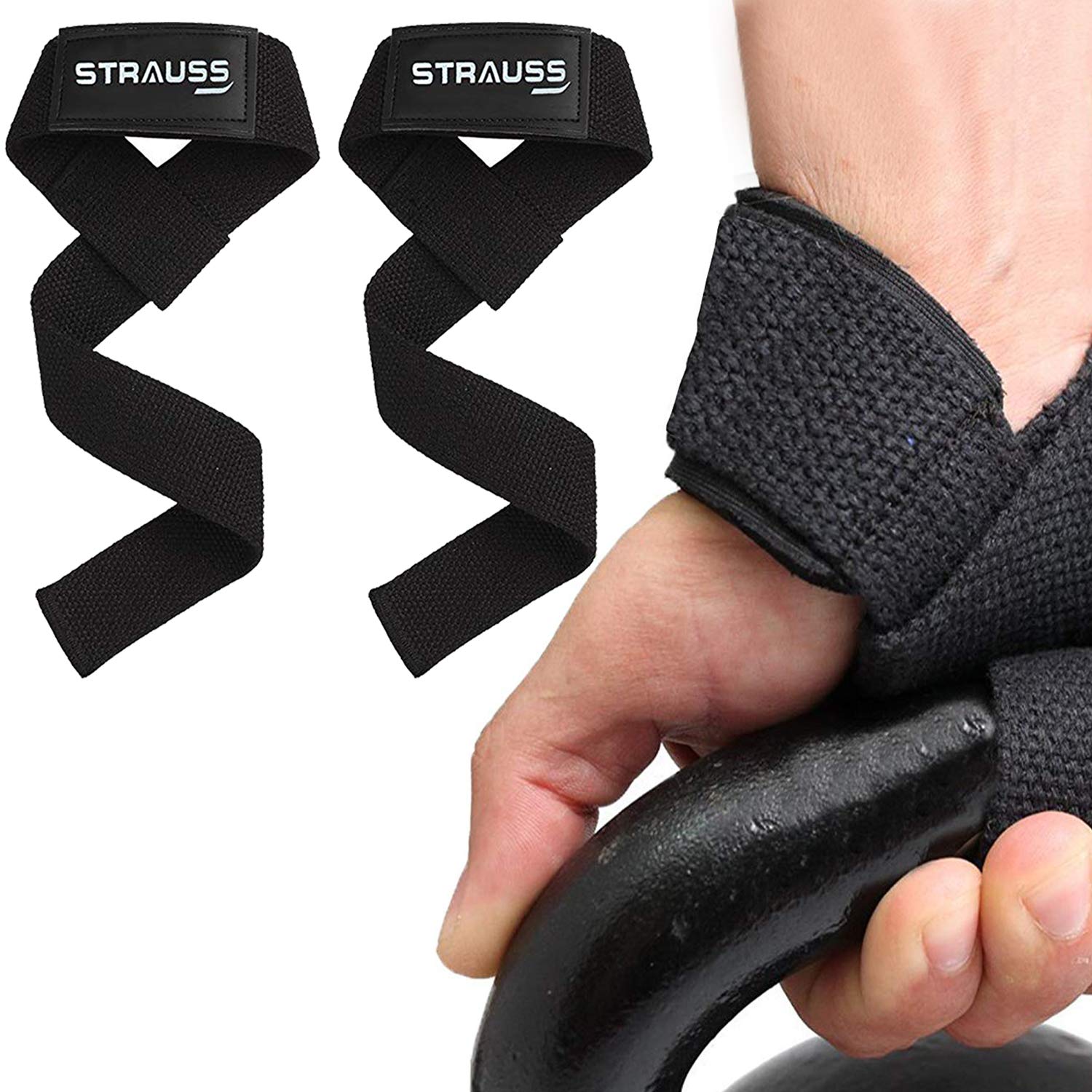 Weight Lifting Wristband For Gym Use STRAUSS Cotton Wrist Support