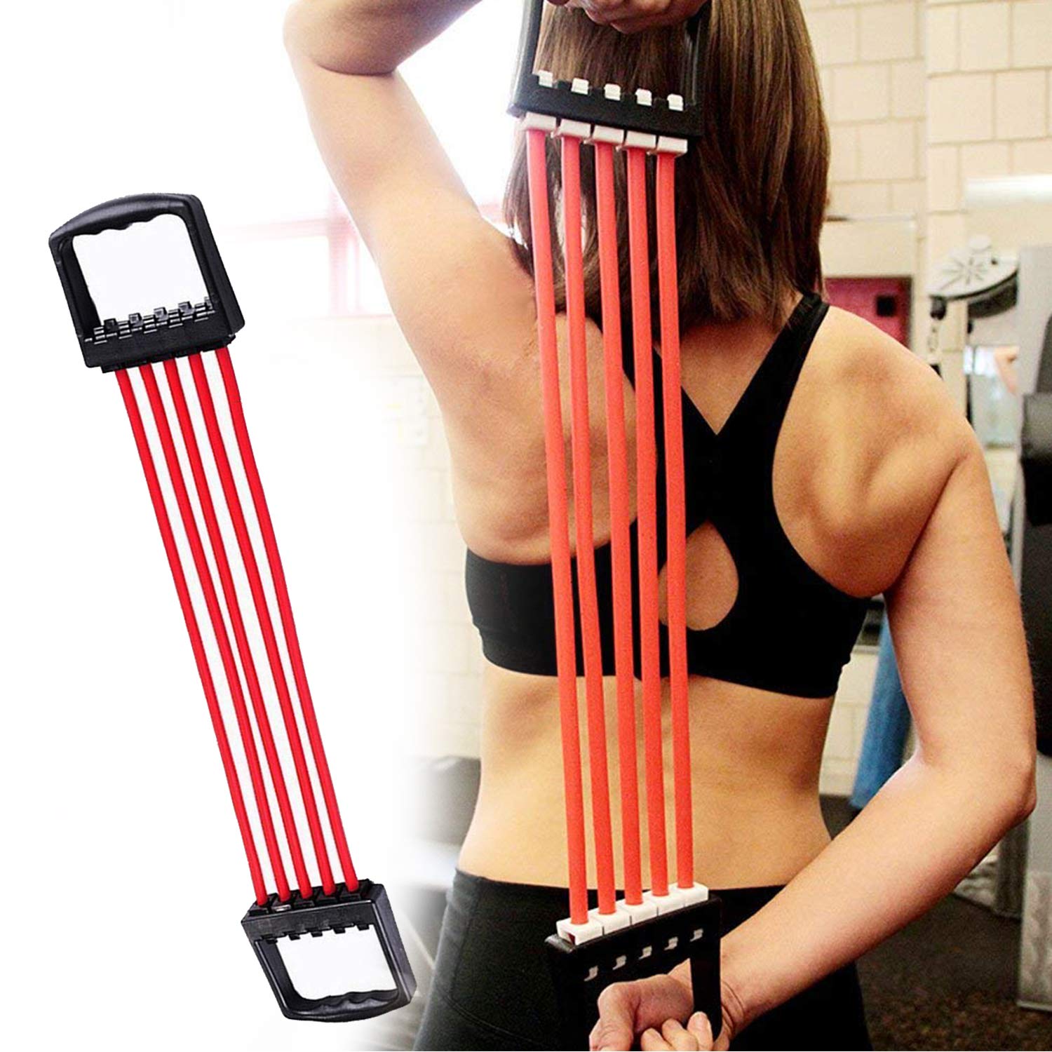 Iyowei Extenseur de Poitrine, Exerciseur Tendeur Musculation Poitrine Fitness Extenseur Chest Expander Ajustable Extenseur Force de Traction pour la Gymnastique à Domicile, Les Exercices Légers Iyowei Extenseur de Poitrine, Exerciseur Tendeur Musculation Poitrine Fitness Extenseur Chest Expander Ajustable Extenseur Force de Traction pour la Gymnastique à Domicile, Les Exercices Légers