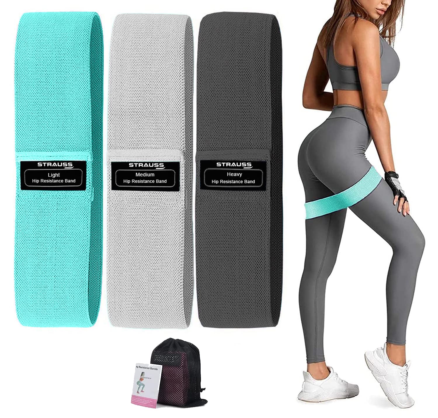 Strauss Fabric Resistance Bands Resistance Loop Bands for