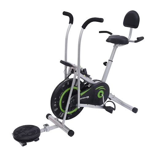 stationary bicycle with back support Strauss StayFit-(BSTH) Exercise Bike with Back Support,Twister – StraussSport