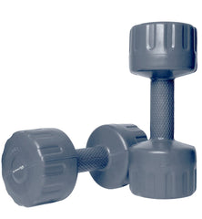 Strauss Unisex PVC Dumbbells Weight for Men & Women | 5Kg (Each)| 10Kg (Pair) | Ideal for Home Workout and Gym Exercises (Grey)