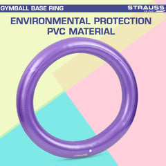 Strauss Gym Ball Base Ring | Round PVC Anti Slip,Thickened & Stable Base| Yoga Ball Fitness Balance Base | Suitable for Home,Gym & Office,(Purple)