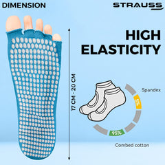 STRAUSS Yoga Socks, (Sky Blue)