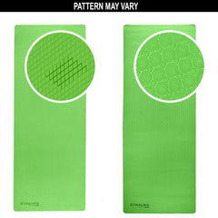 STRAUSS EVA Yoga Mat with Carry Bag | Non-Slip Exercise Mat for Home & Gym | Eco-Friendly, Lightweight & Durable Workout Mat | Ideal for Yoga, Pilates, Fitness | Ideal for Men & Women,6mm,(Green)