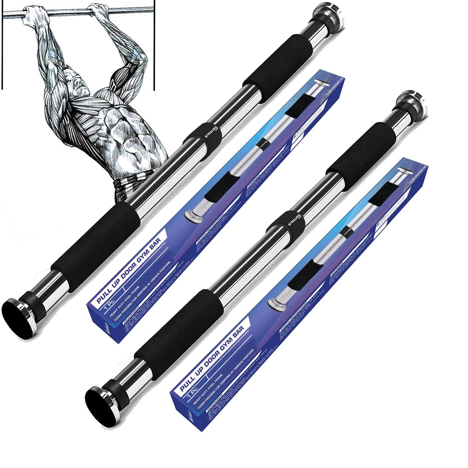 Adjustable Door Chin Up Bar Pullup Rod Pull Up Bar Gym Bar