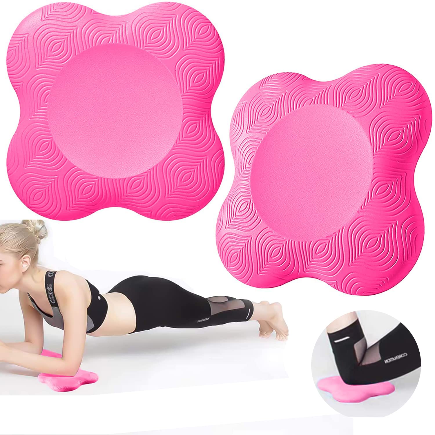 Yoga Knee Pad, Yoga Mat - Kneeling Support Yoga Eco-friendly & Lightweight Yoga  Knee Pads Cushion Knees, Hands, Wrists Elbows