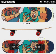 STRAUSS Kids Cat Girl Polypropylene Skateboard