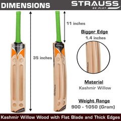 Strauss Knockout Scoop Tennis Cricket Bat,Plain, (Singapur Handle)