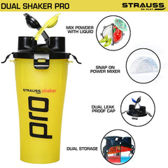 Strauss Dual Shaker Pro 700ml (Yellow)