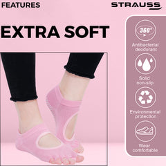 STRAUSS Yoga Socks, (Pink)