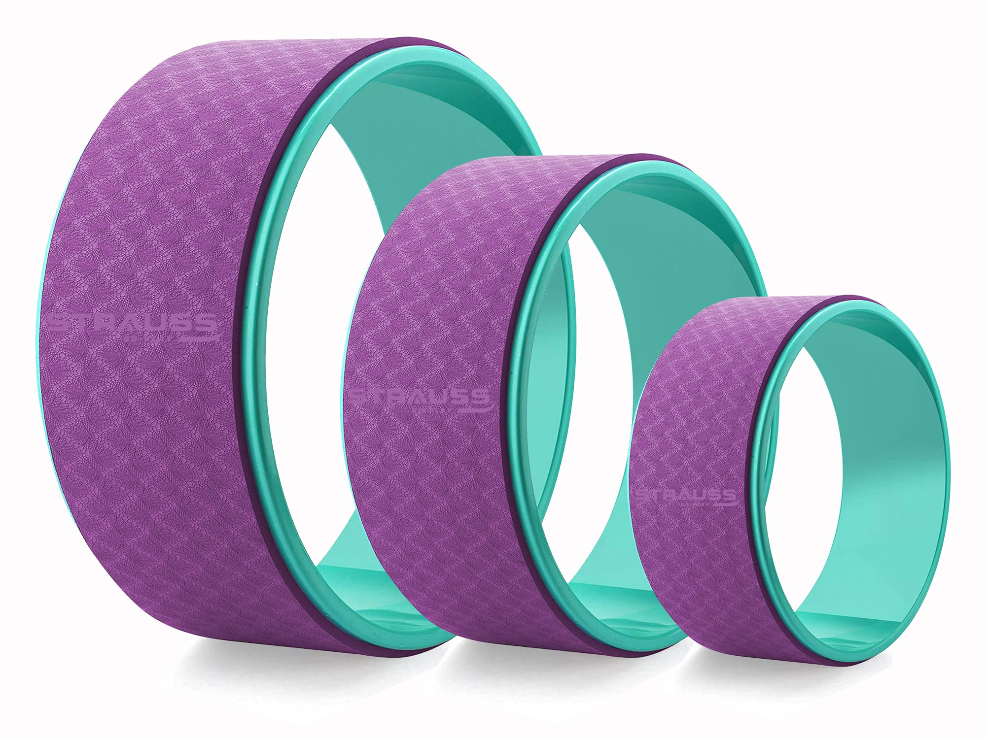 Reehut Yoga Wheel Set- 12.6” x 5” Strong Premium Back Roller, Yoga  Accessory Back Wheel with Thick Cushion for Stretching, Improving Yoga Pose  and Backbends (Purple), Foam Wedges -  Canada