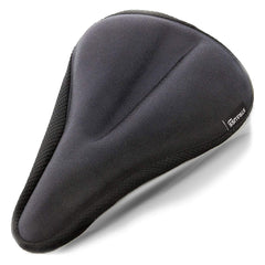 Strauss Bicycle Premium Saddle Foam Seat Cover with Anti-Slip Granules & Soft, Thick Padding | Superior Comfort, Breathable Design | Comes with Adjustable Rope Straps & Fits All Cycles, (Black)