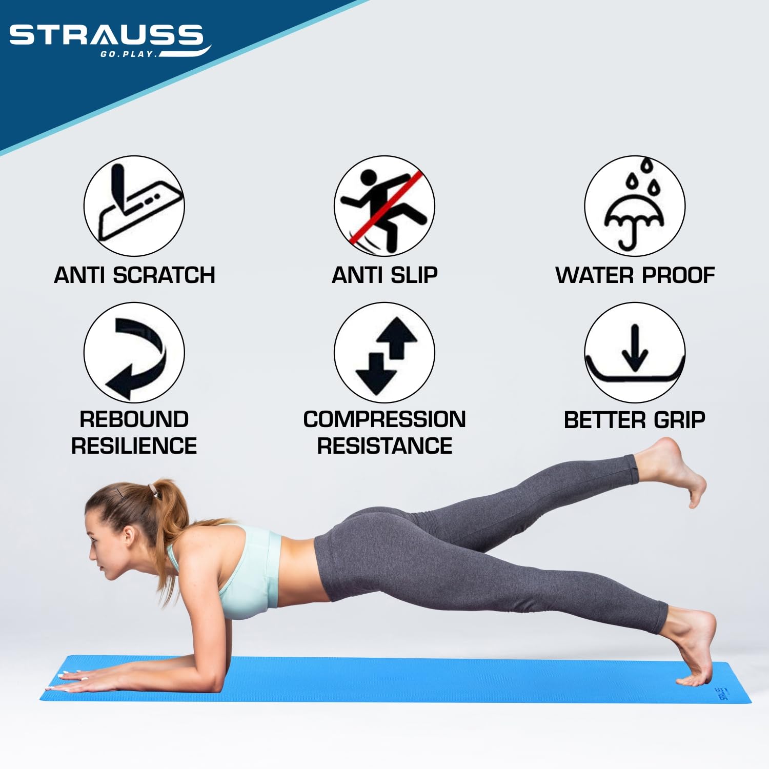 Strauss Yoga Combo - Fitness routine with mats and bands