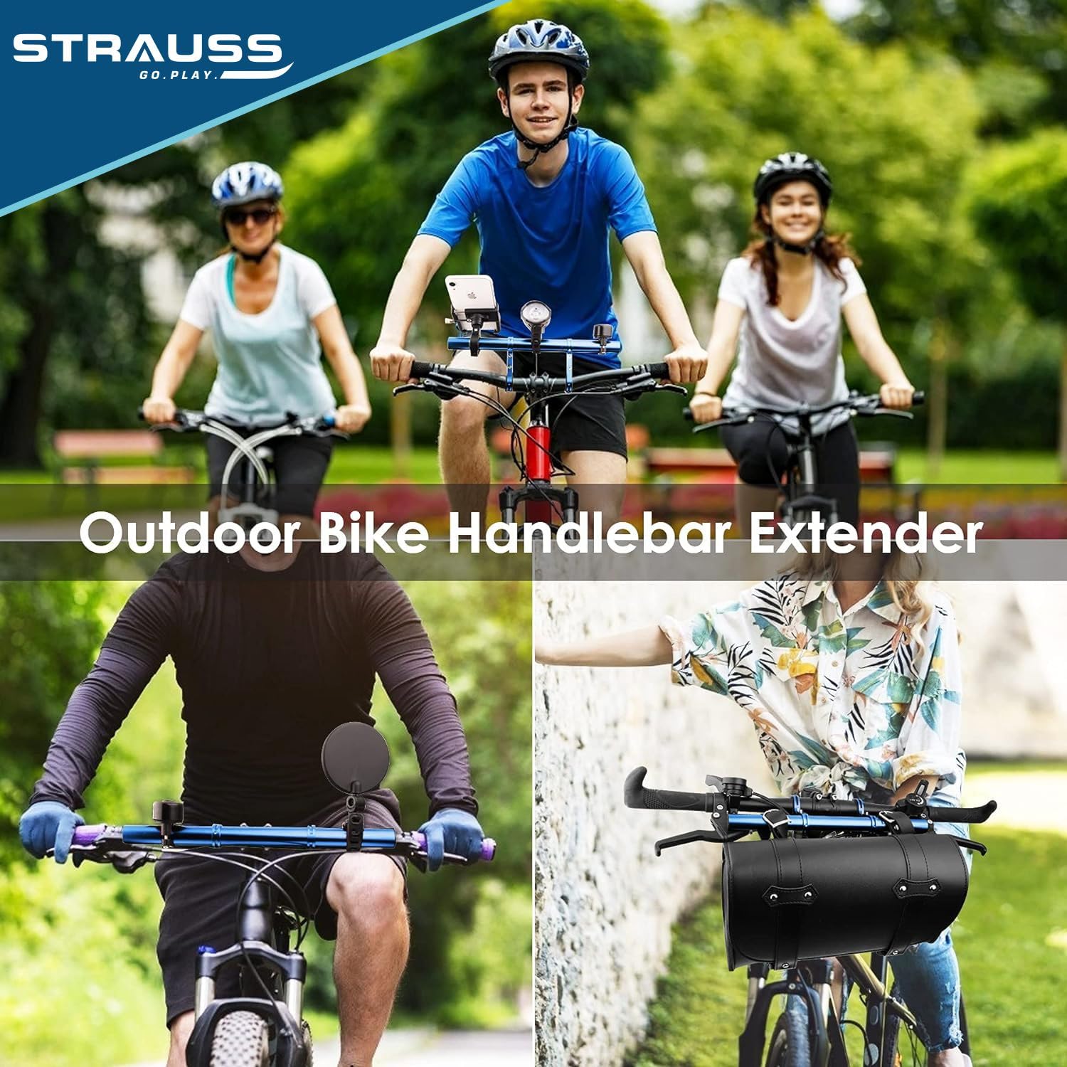 Strauss Cycle Handle Bar Extender - Ideal for GPS holder