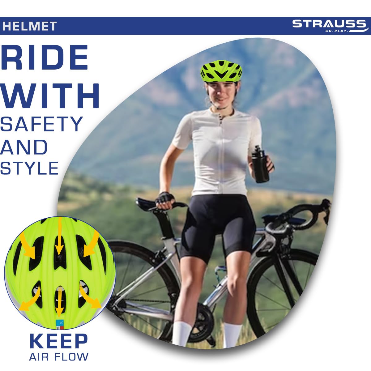 Strauss Veloguard Cycling Helmet - Ideal for Mountain Biking