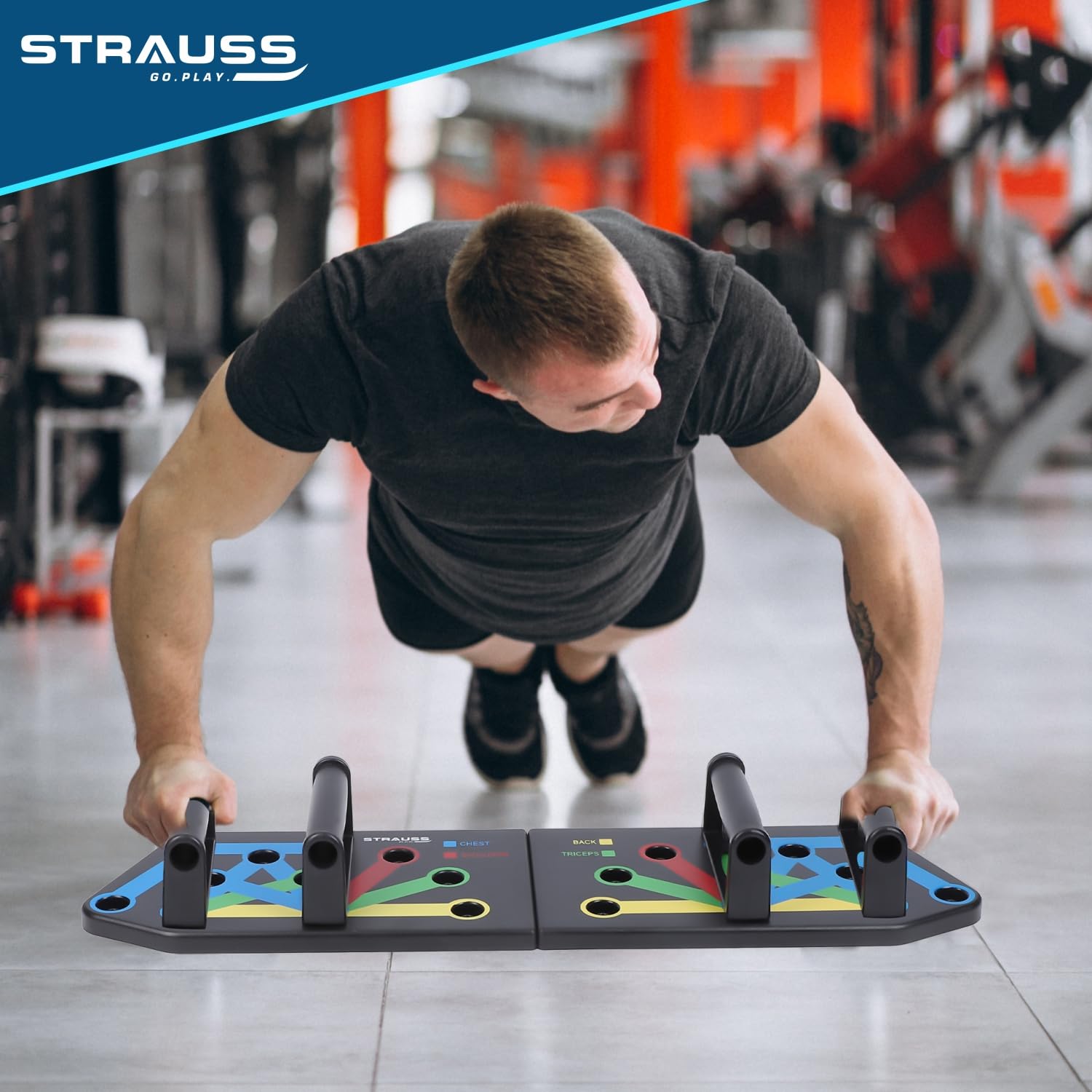 Strauss Multifunctional Portable Push Up Board - Outdoor fitness tool