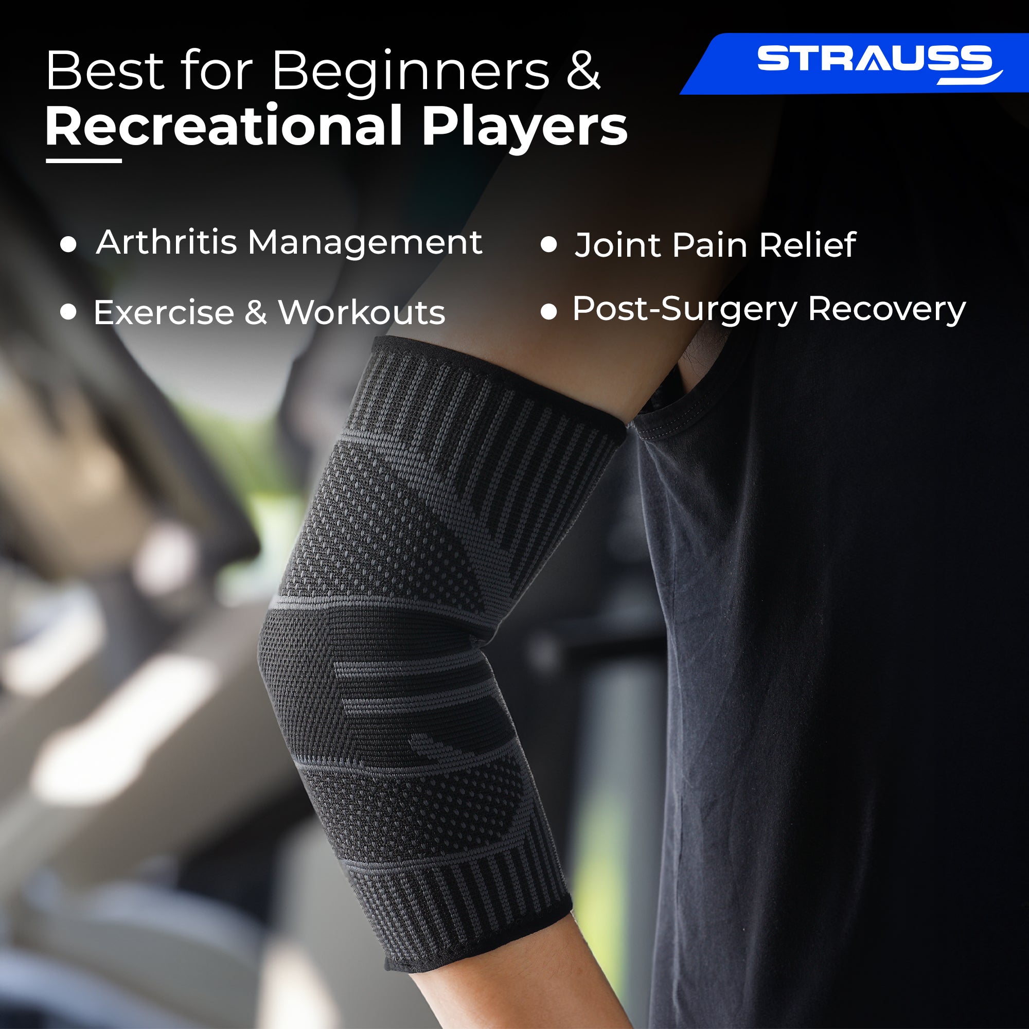 Strauss Sports compression elbow guard - daily wear