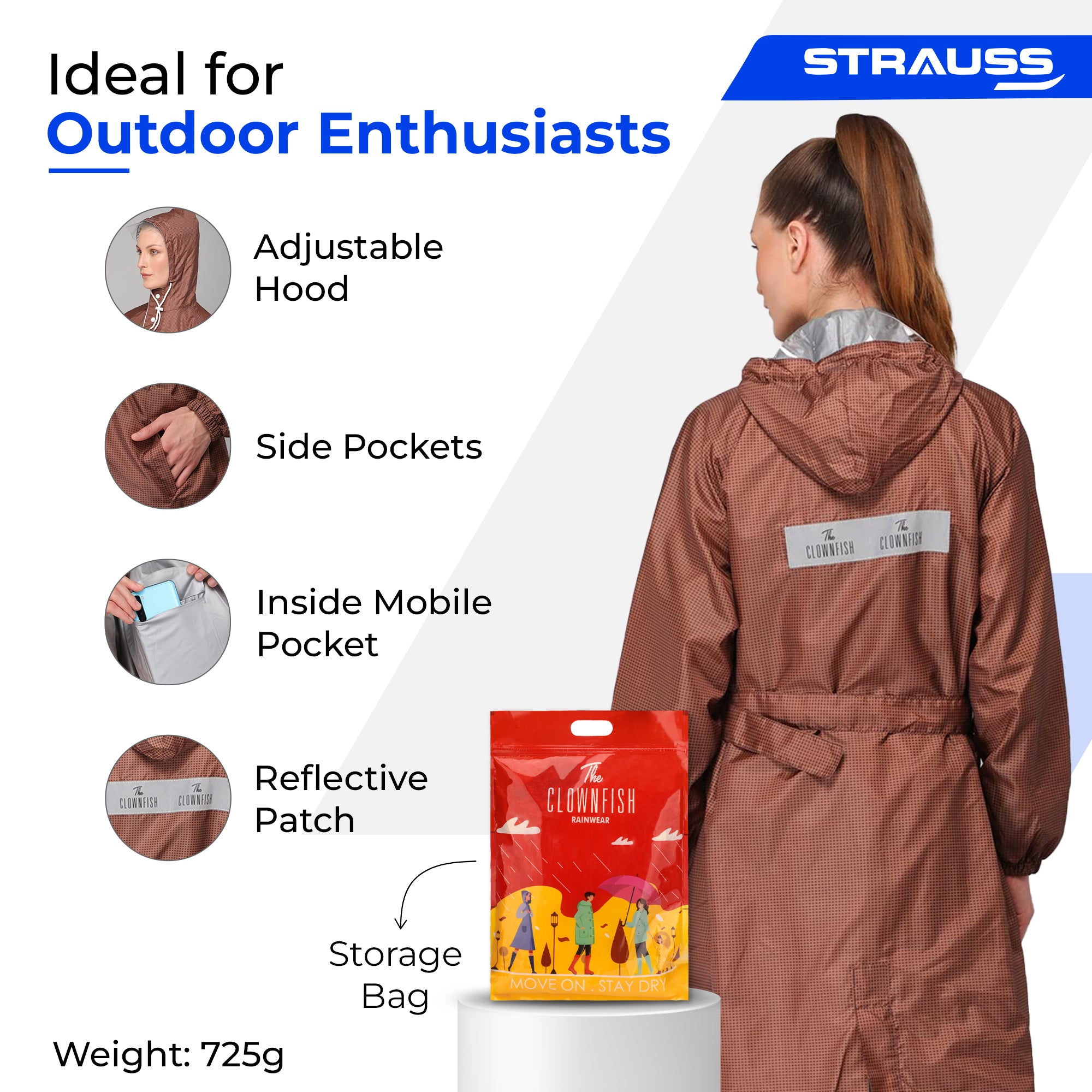 Strauss Sports Clownfish Raincoat - Rainy day wear