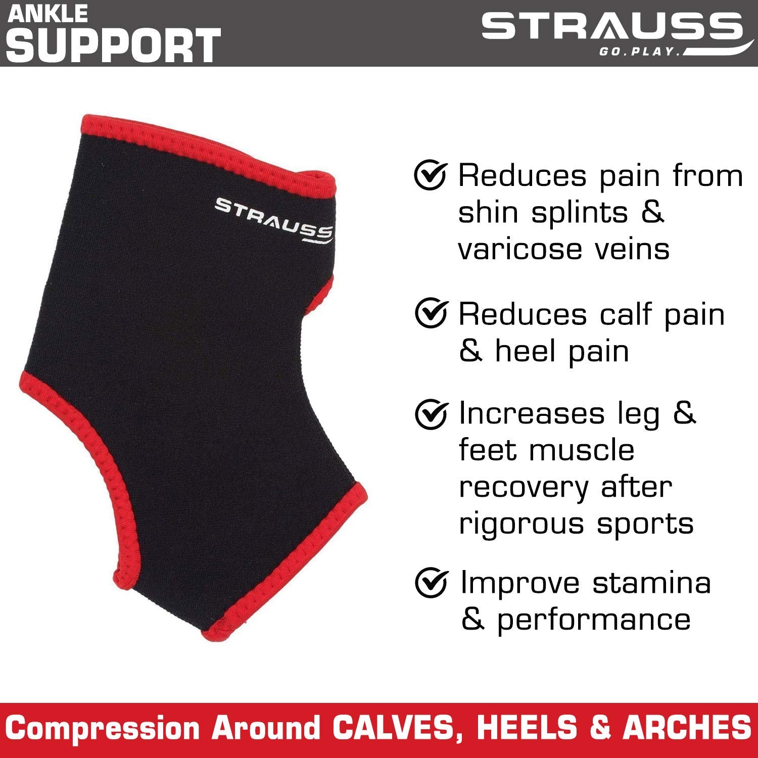 Strauss ankle support - comfortable for everyday use