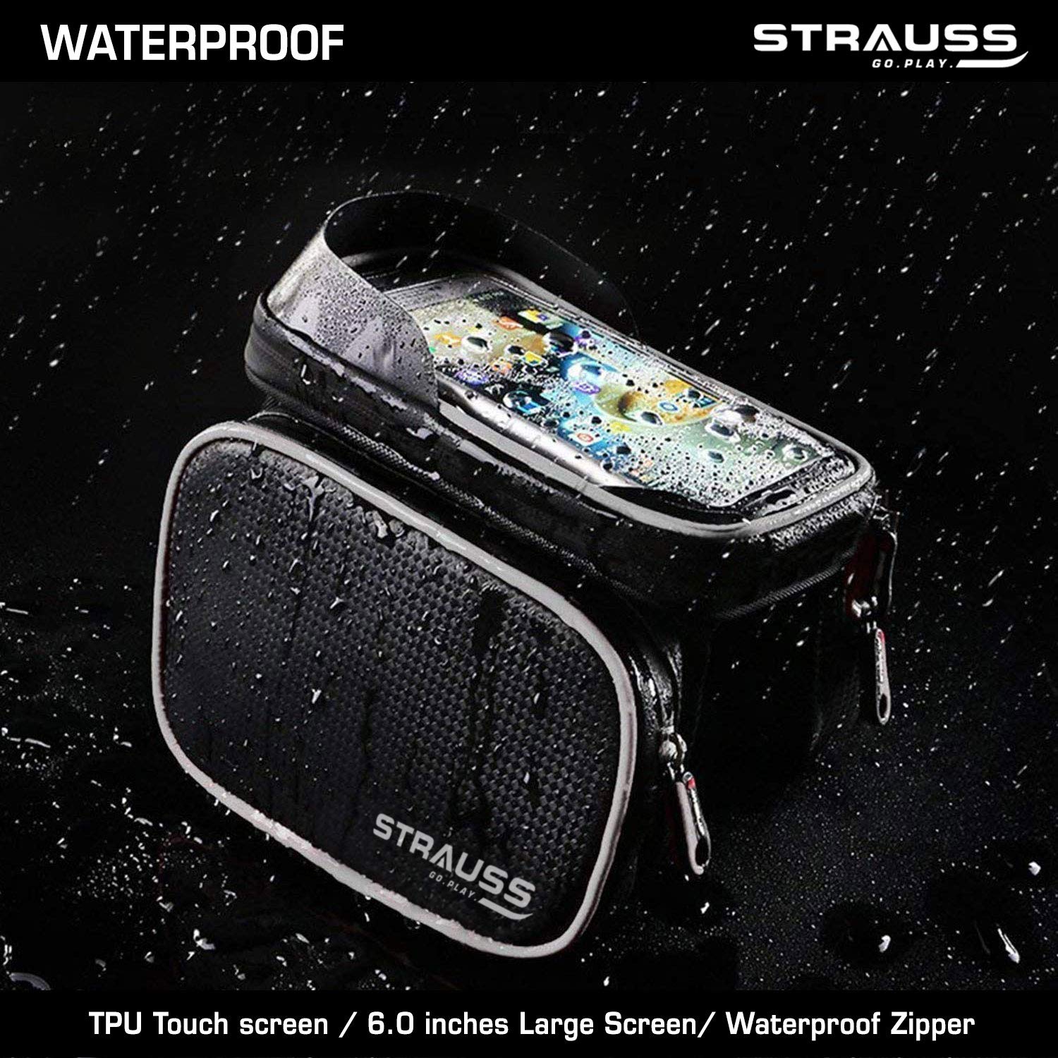 Strauss Bicycle Frame Bag - convenient for weekend rides