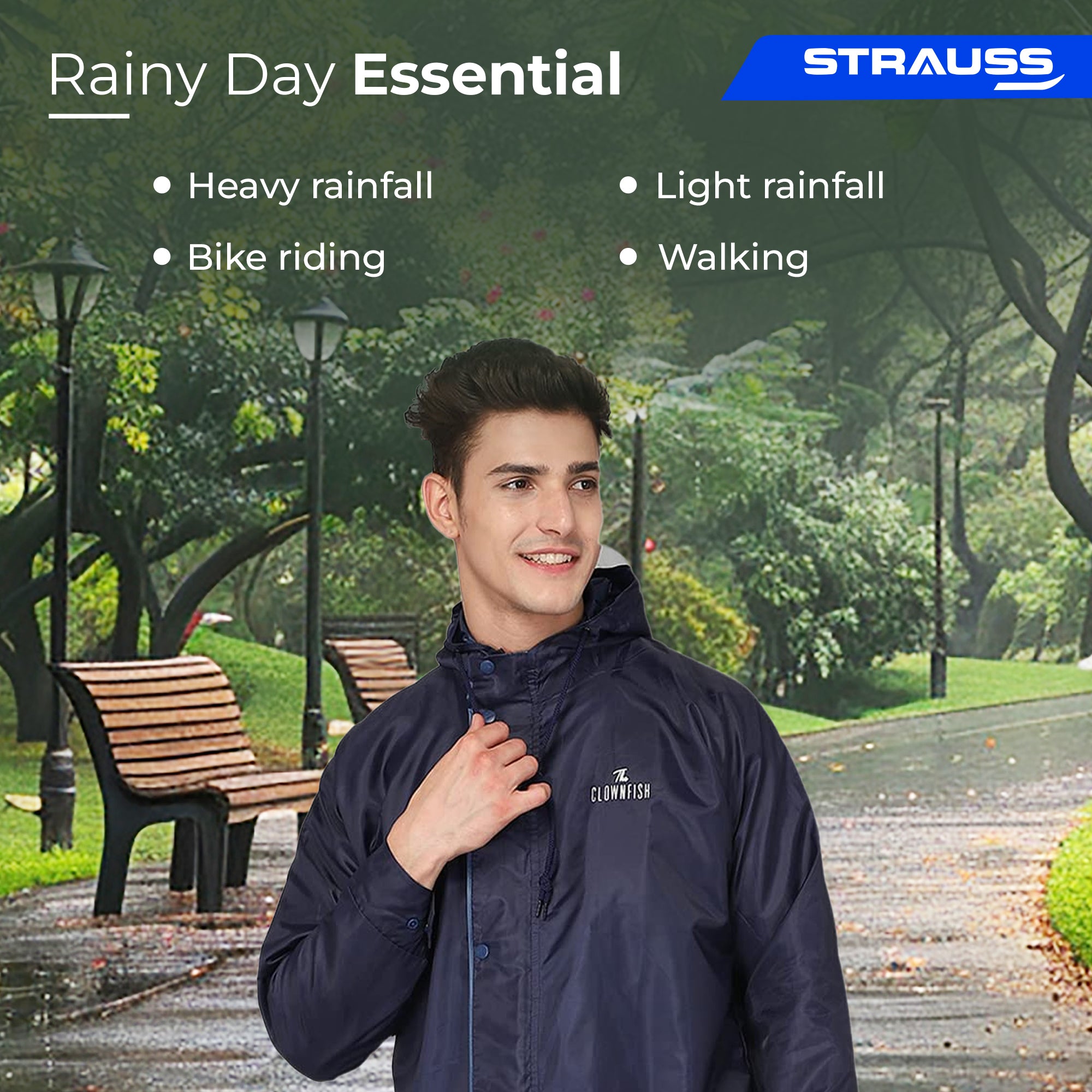 THE CLOWNFISH rain coat - versatile rain suit for camping