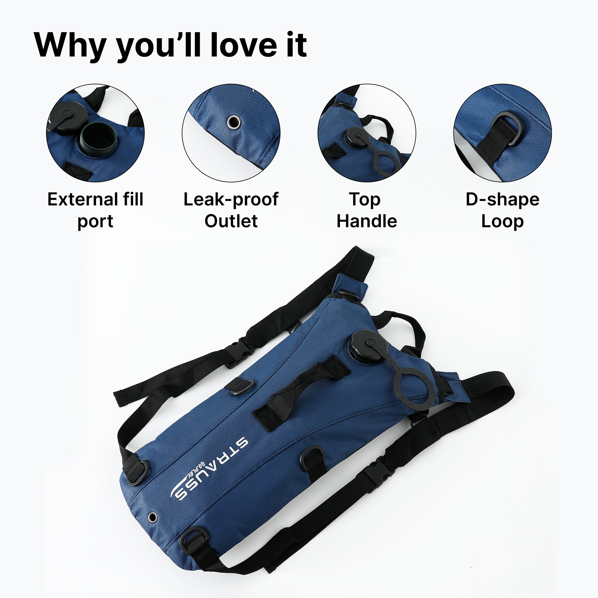 Strauss Hydration Bag - Multi-compartment design for organization