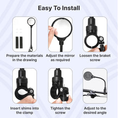Strauss Sports cycle mirrors - adjustable visibility