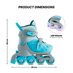 Strauss Blue Convertible Skates - Indoor playtime fun