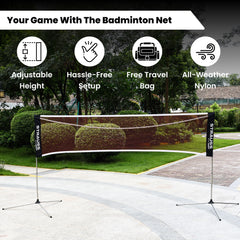 Strauss Badminton Net - Adjustable height feature
