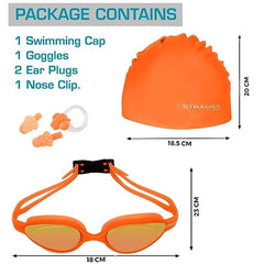 Strauss Swimming Goggles - Swim cap included for added style