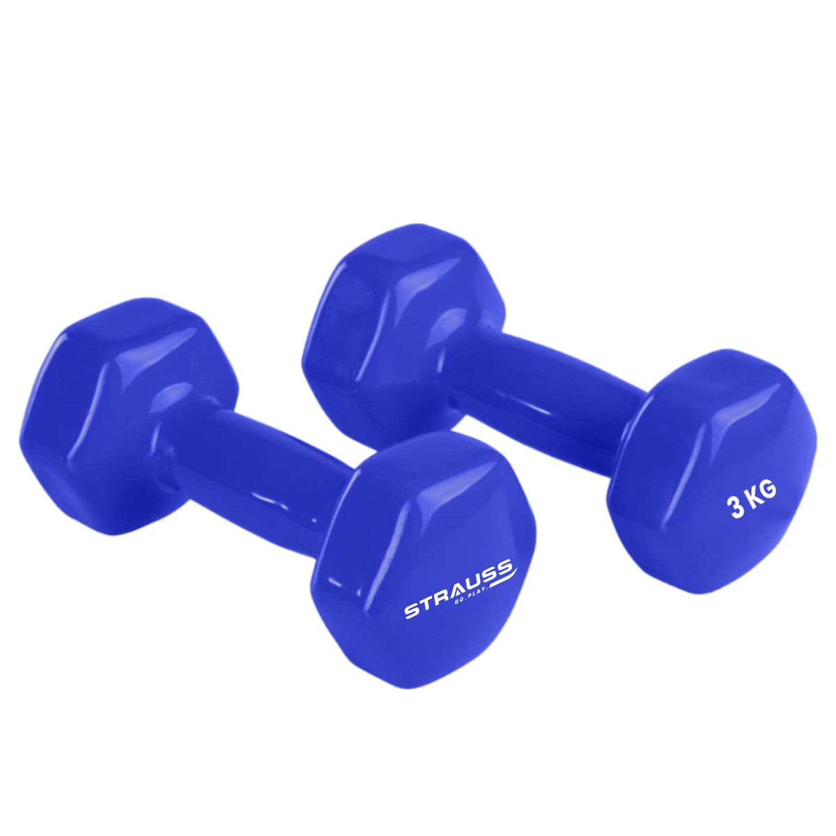 Strauss Premium Vinyl Dumbbells - Weightlifting for Beginners