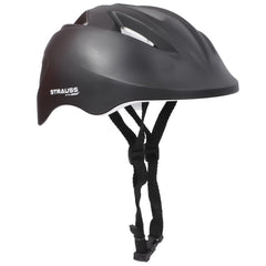 Strauss GlideX Cycling Helmet | Light Weight with Superior Ventilation | Mountain, Road Bike & Skating Helmet with Premium EPS Foam Lining | Ideal for Adults and Kids, (Black)