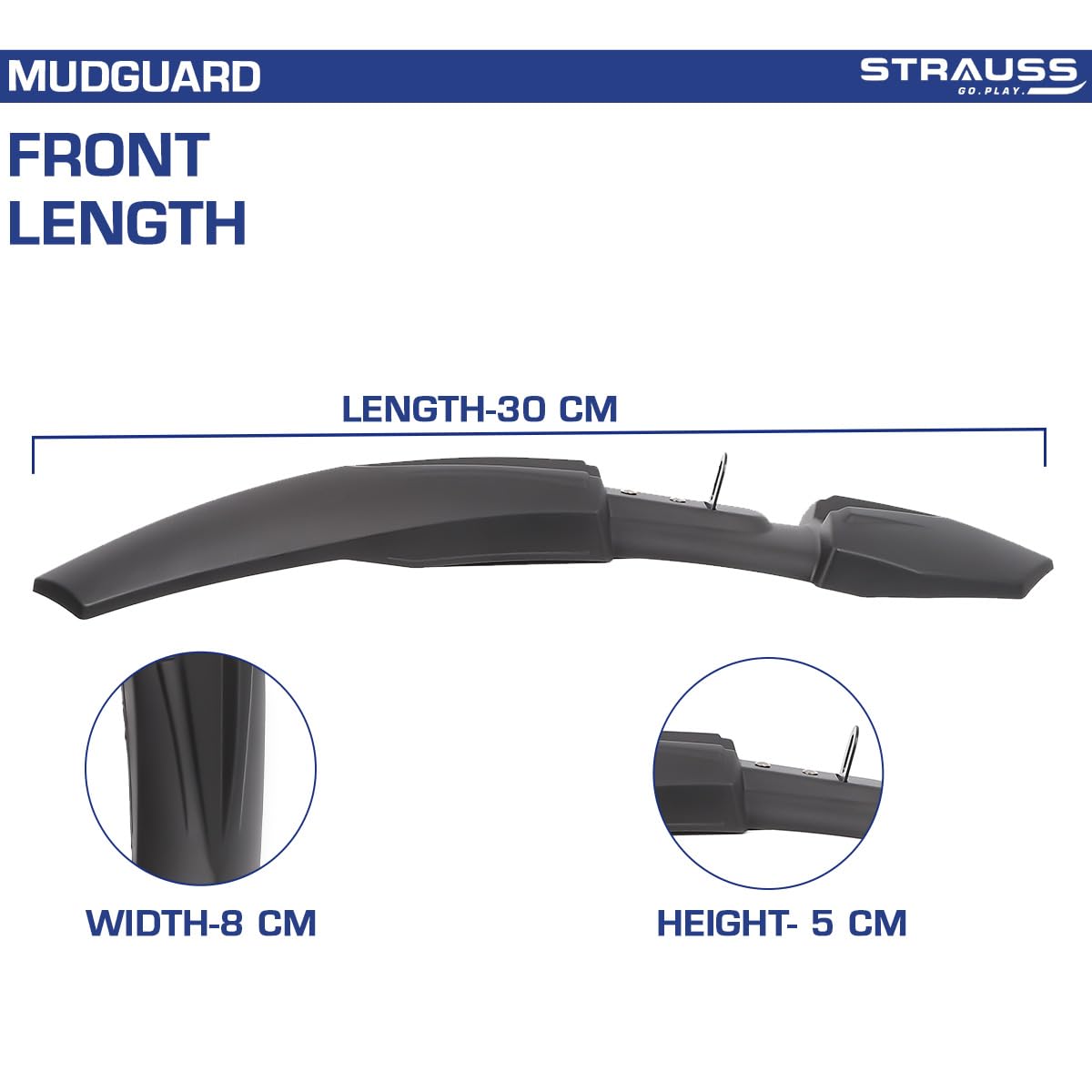 Strauss Sports cycle mudguard - universal fit for bicycles