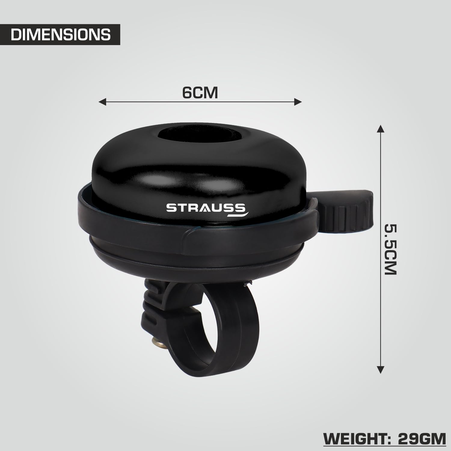 Strauss Bicycle Bell - Perfect fit for all bike types