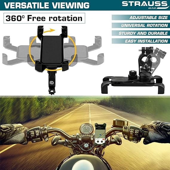 Strauss Bike Mobile Holder - 360-degree rotation bike accessory