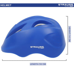 Strauss GlideX Cycling Helmet | Light Weight with Superior Ventilation | Mountain, Road Bike & Skating Helmet with Premium EPS Foam Lining | Ideal for Adults and Kids,(Blue)