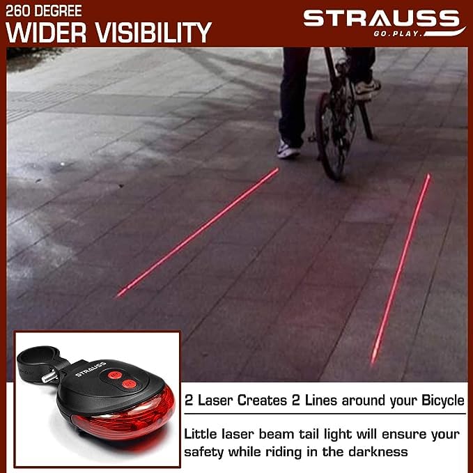 Strauss waterproof tail light - durable plastic design