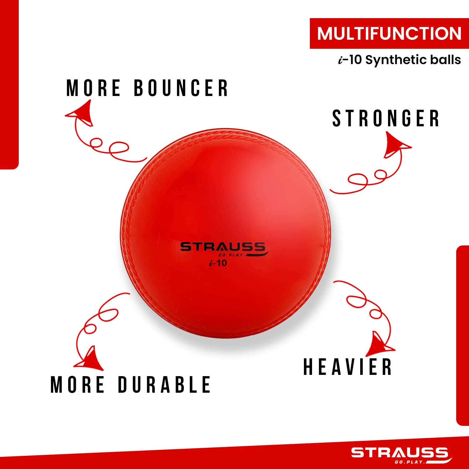 Strauss cricket - lightweight synthetic balls