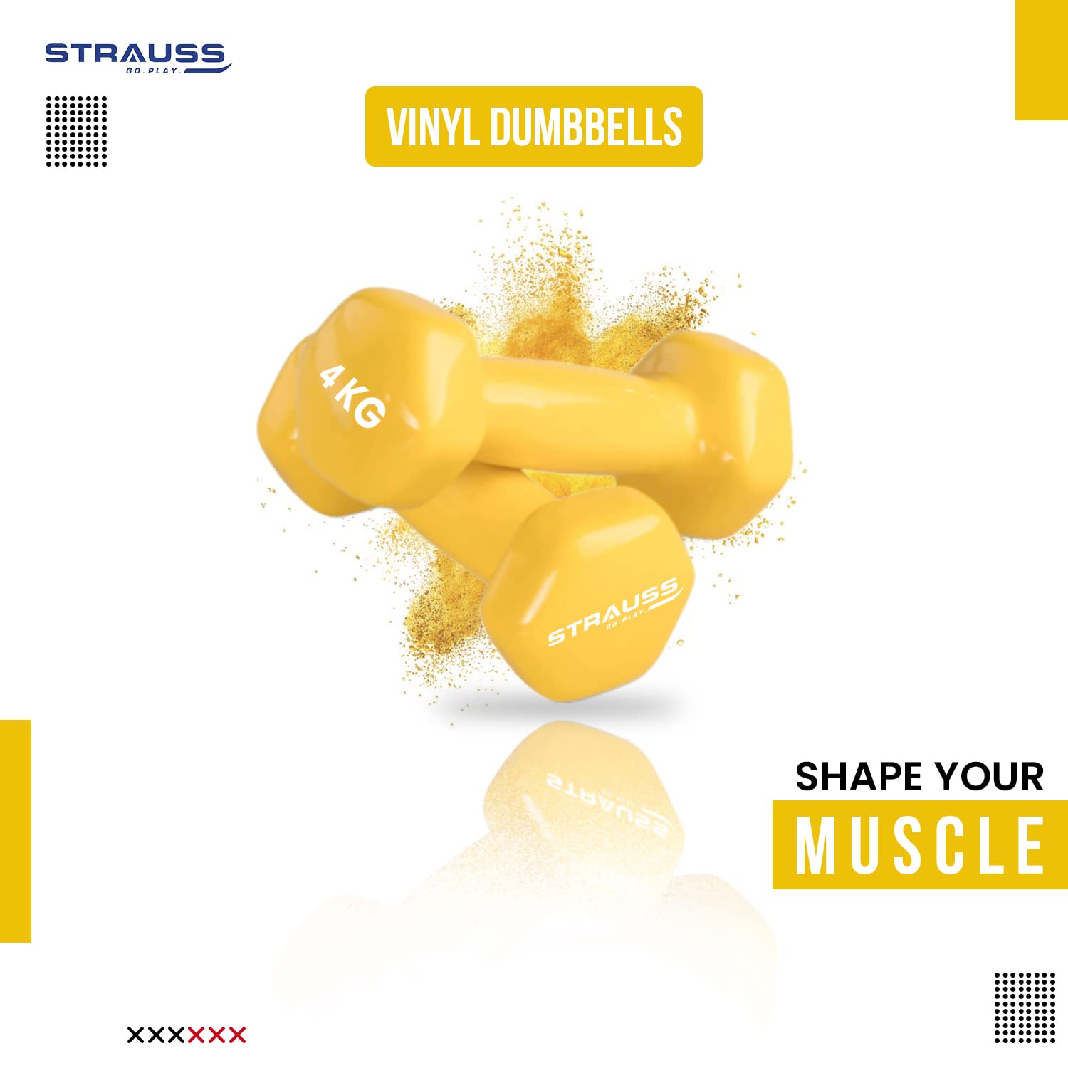 Strauss Vinyl Dumbbells - Strength Training