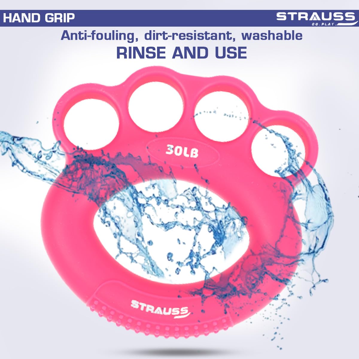 Strauss Adjustable Finger Hand Exerciser - Portable Workout Tool