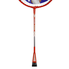 Strauss Power 300 Badminton Racquet with Cover (Black/Red), Pack of 2