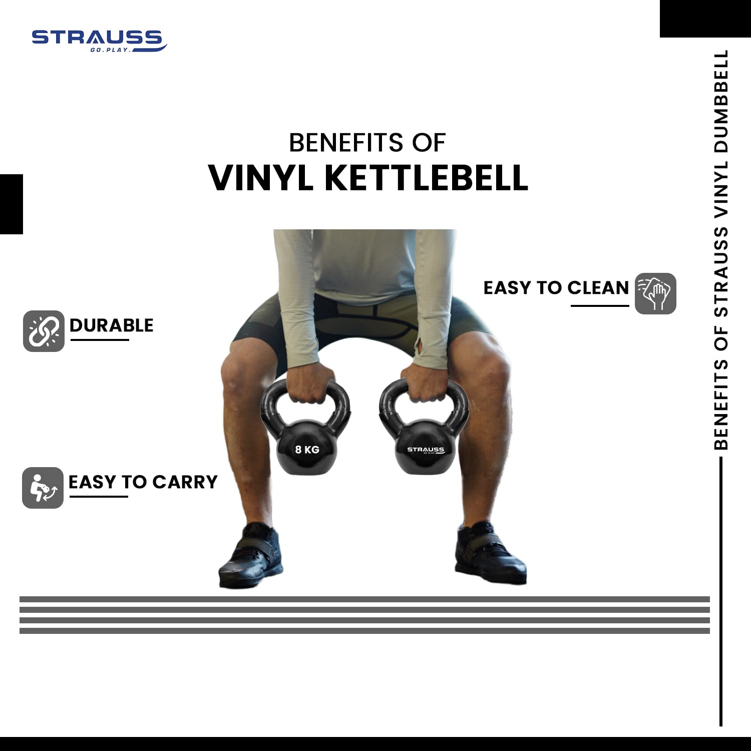 Strauss Kettlebell - Ideal for Strength Training