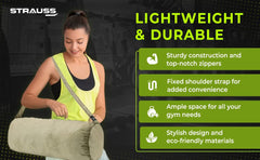 Strauss velvet gym bag - machine washable and easy to clean