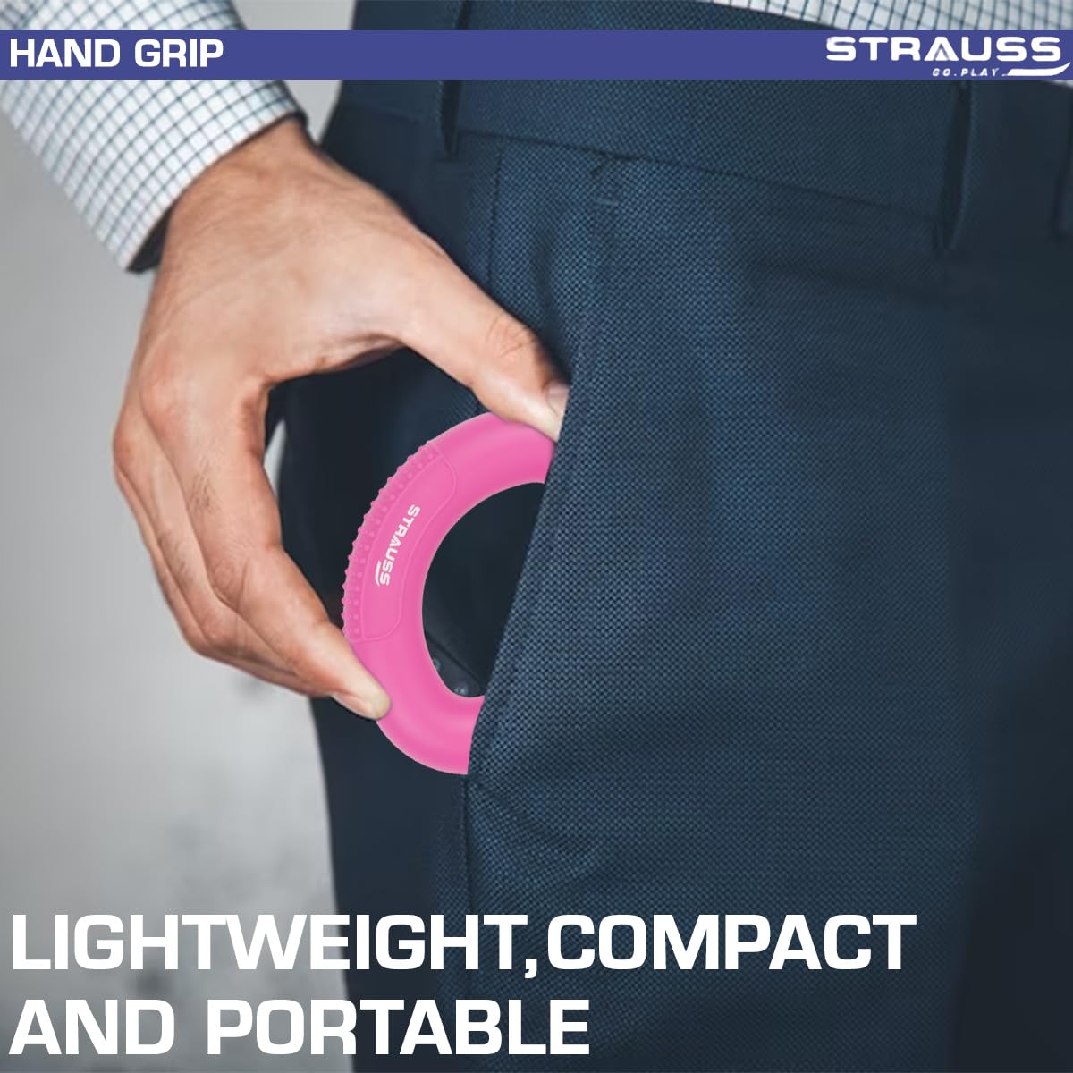 Strauss Adjustable Finger Hand Exerciser - Great for Athletes