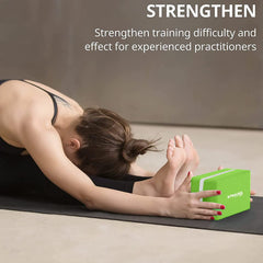 Strauss Yoga Block (Green/Grey),Pair