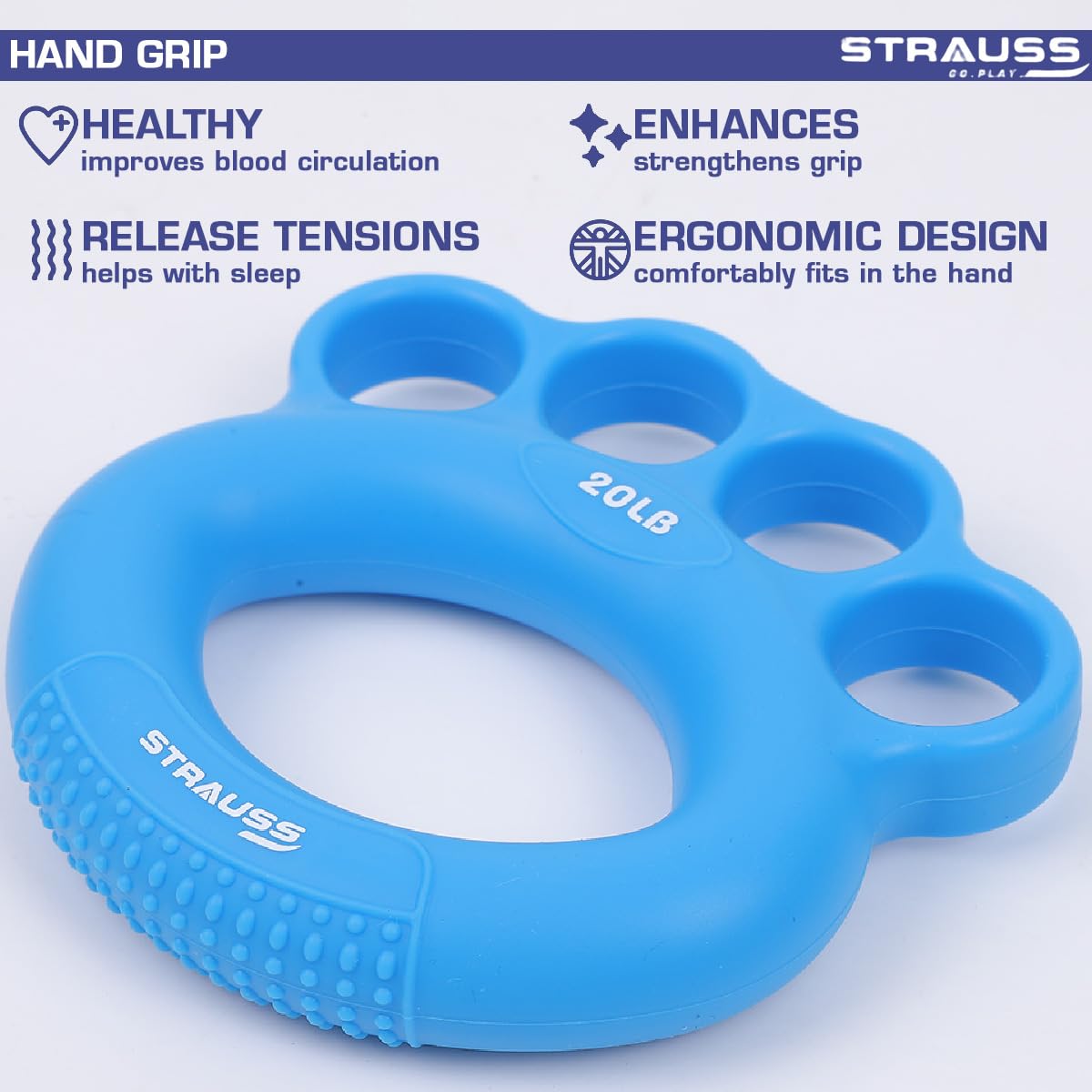 Strauss hand exerciser - portable workout tool for office